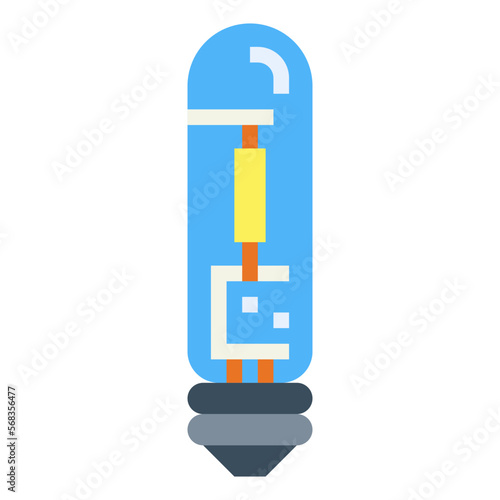 sodium lamp flat icon style