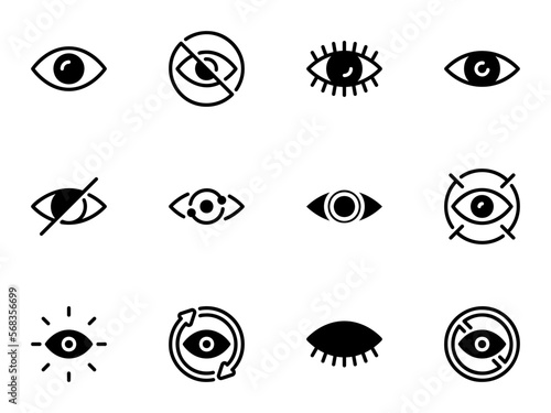 Flat illustration on a theme eyes