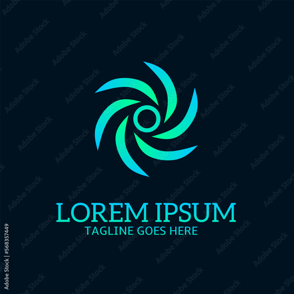 circular logo shaped circle symbol of wind vortex circular logo shaped circle symbol of wind vortex