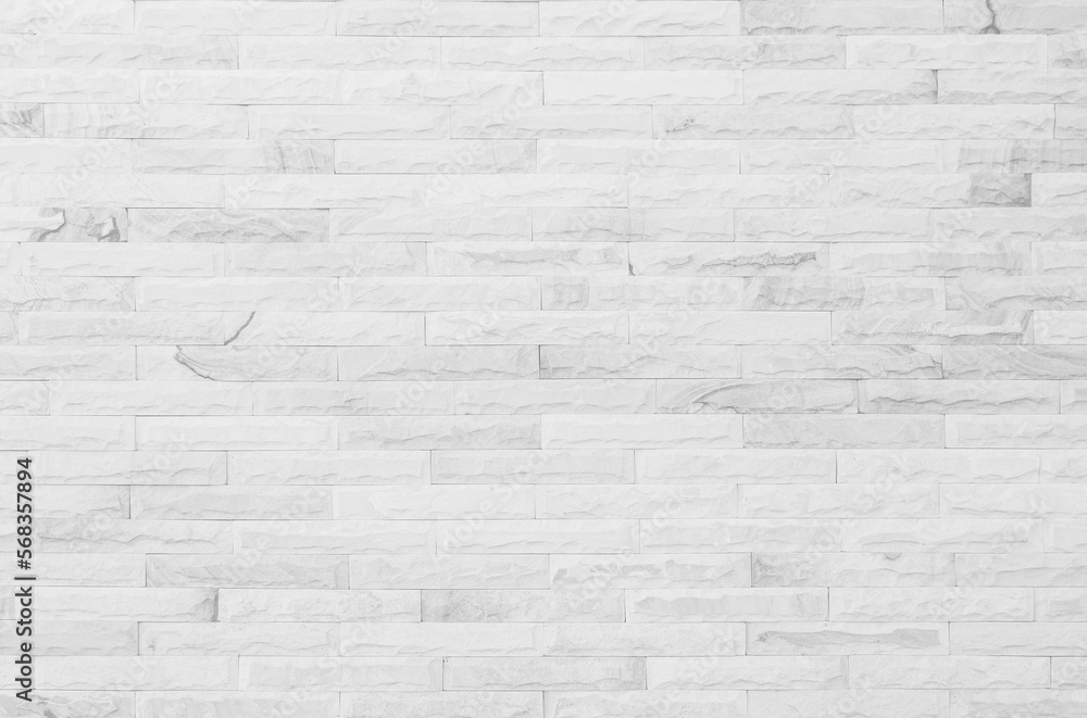 White grunge brick wall texture background for stone tile block painted ...