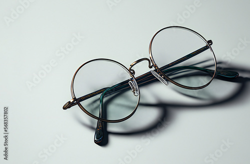 Eyeglasses on a white background,ai generated