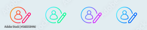 Photographie Register line icon in gradient colors