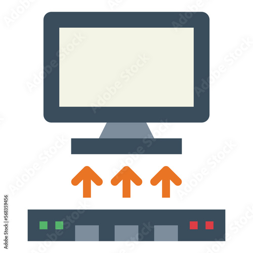 modem flat icon style