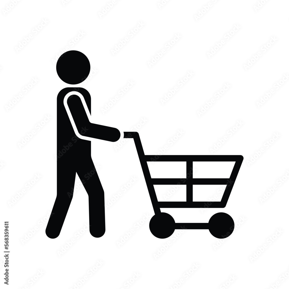 Trolley icon vector on trendy design Trolley icon vector on trendy design