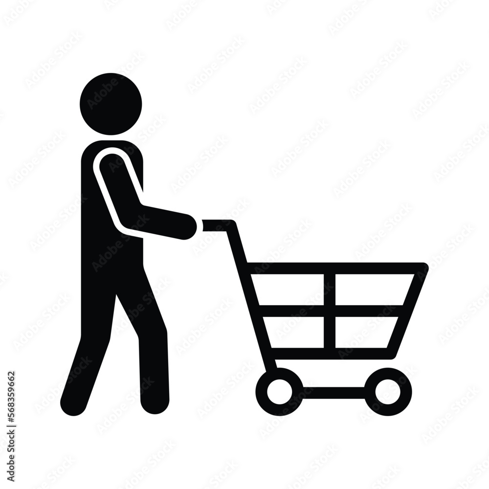 Trolley icon vector on trendy design Trolley icon vector on trendy design