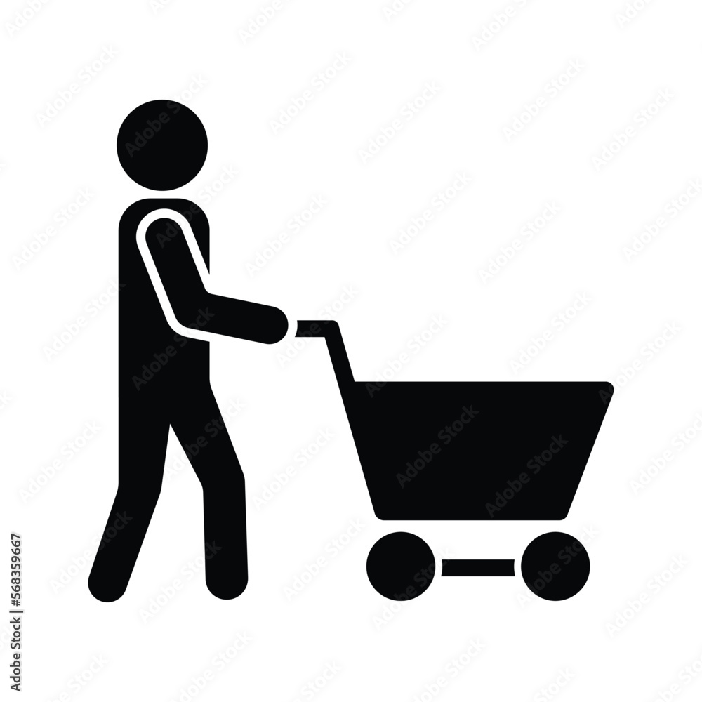 Trolley icon vector on trendy design Trolley icon vector on trendy design