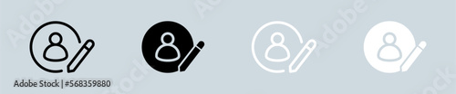 Fotografie, Tablou Register icon set in black and white