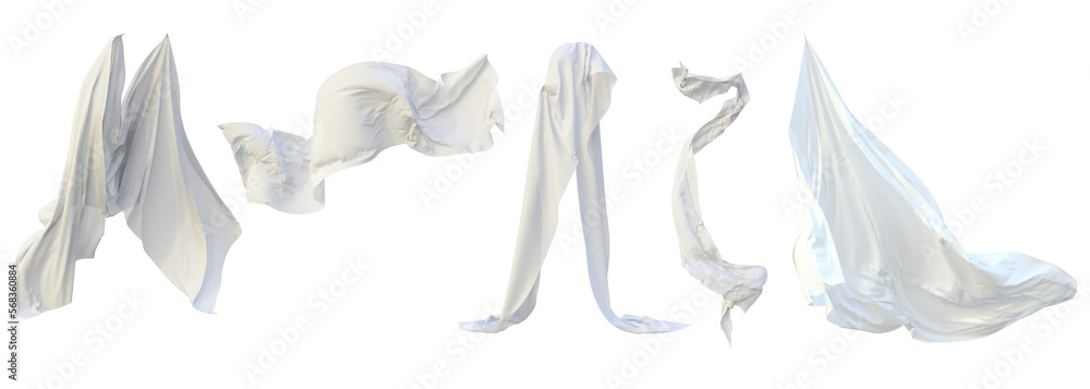 Obraz premium flying fabric, drape, clothing satin, silk, velvet