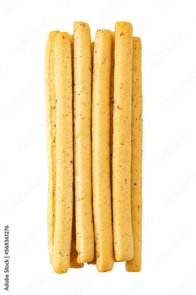 Traditional italian breadsticks isolated on white background. Grissini sticks. Traditional italian breadsticks isolated on white background. Grissini sticks.
