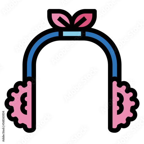 earmuffs filled outline icon style
