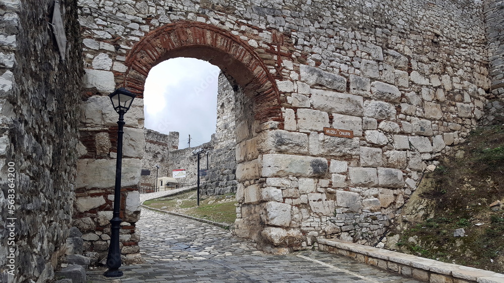 Berat is a city on the Osum River in central Albania. It is famous for the white Ottoman houses and for the castle of Berat, a huge complex on the hill where some citizens now reside. inside its walls