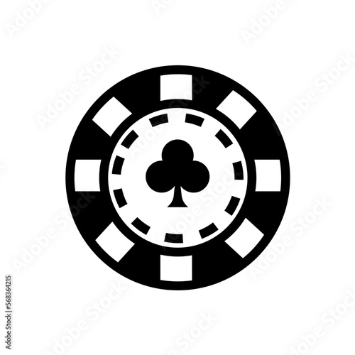casino chip - vector icon