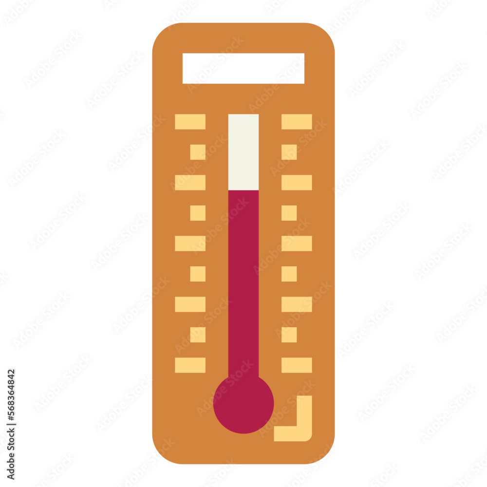 Thermometer flat icon style Thermometer flat icon style