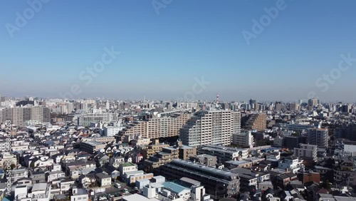 板橋区上空　空撮の市街地