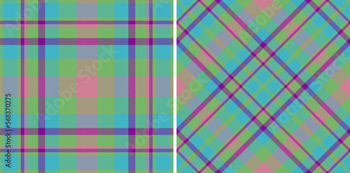 Pattern check vector. Background plaid fabric. Textile texture seamless tartan.