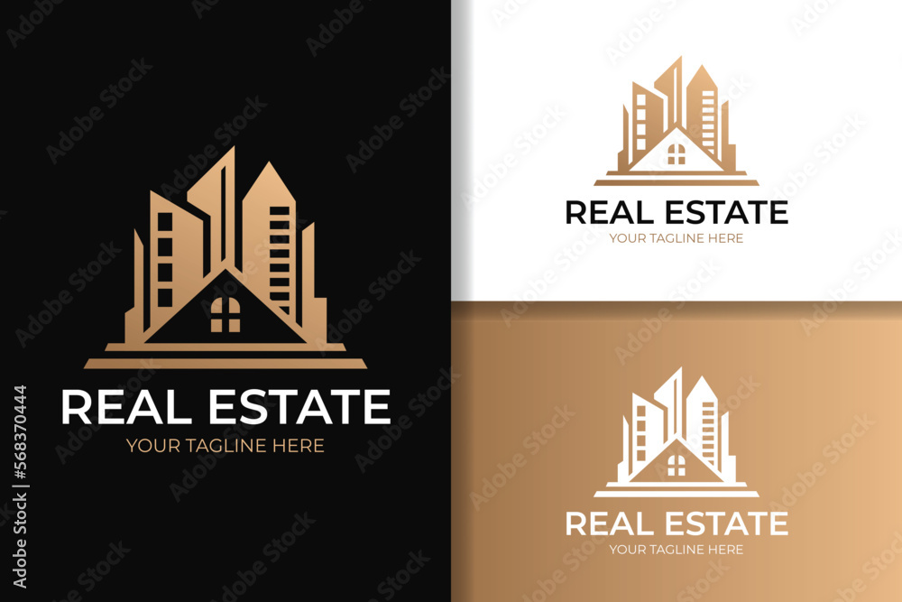 Abstract Real Estate logo design template