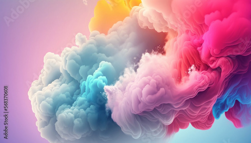 Stunning Colorful Pastel Background and Wallpaper, High Quality Illustration, Abstract, Digital Backdrops with Cotton Candy Color