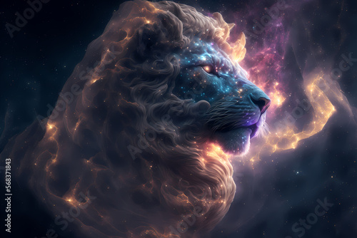 Spirit animal - Lion, Generative AI © Alcuin