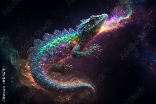 Spirit animal - Lizard, Generative AI © Alcuin