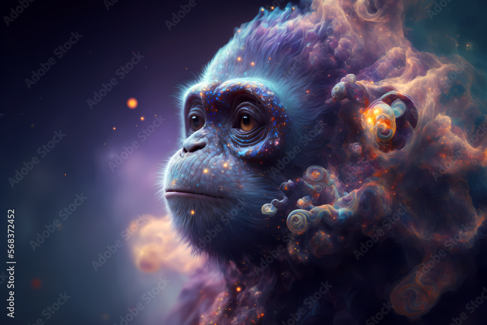 Spirit animal - Monkey, Generative AI Spirit animal - Monkey, Generative AI