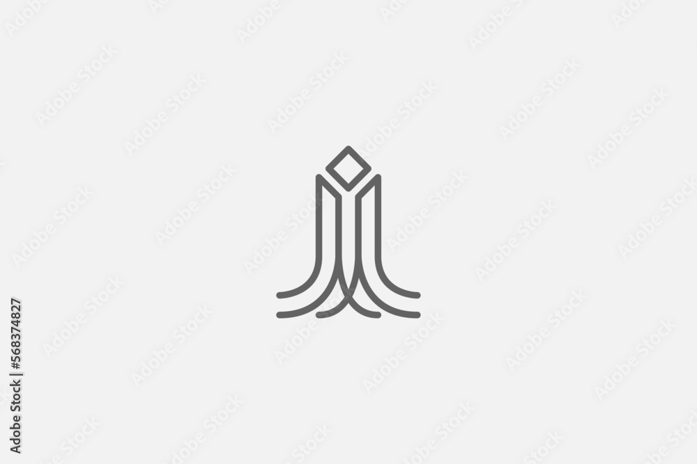 Illustration vector graphic of line art building tower Illustration vector graphic of line art building tower