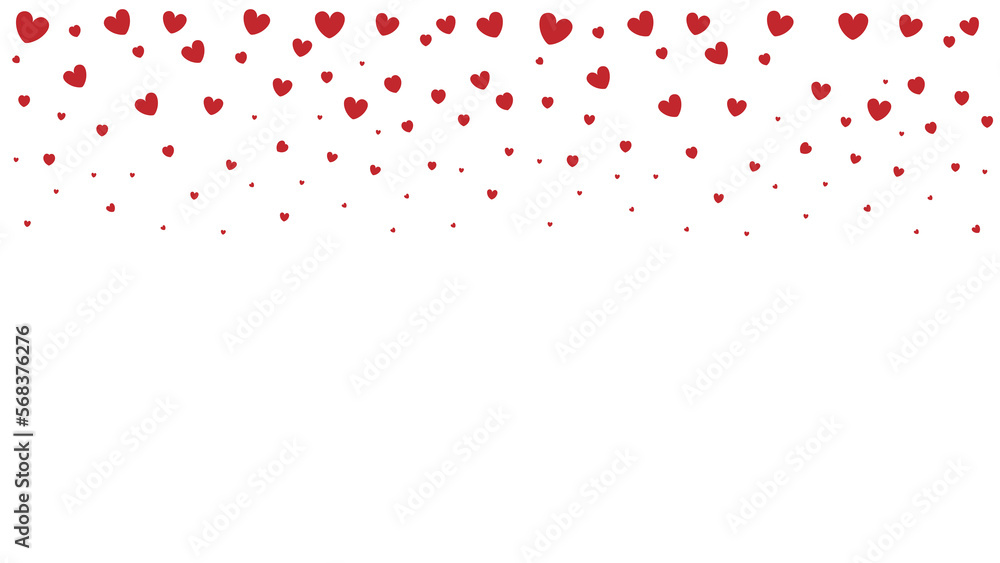 red heart of valentine's day concept for red romantic of elegant symbol of love wallpaper pattern, vector with red colorful of hearts. On PNG transparent background 01