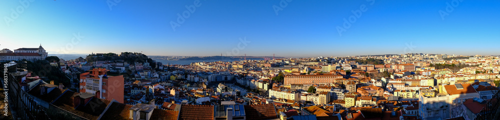 Panorama of Lisbon's historic city center