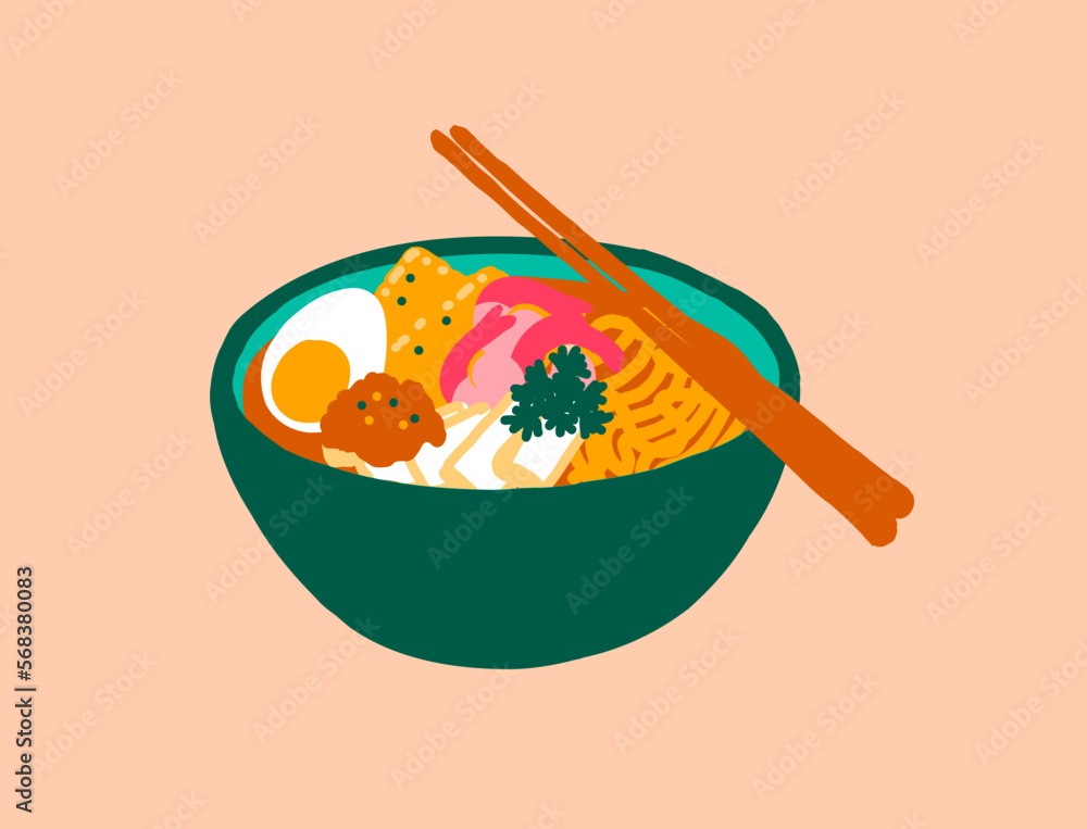 bowl with noodles and chopsticks bowl with noodles and chopsticks