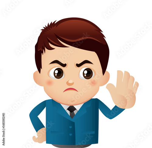 People show a gesture no or stop