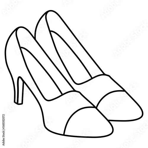 pair of woman shoes. high heels