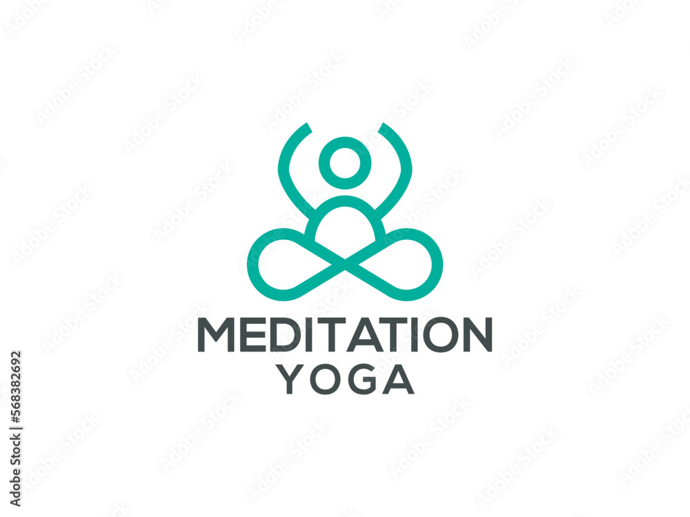 meditation yoga logo design vector template meditation yoga logo design vector template