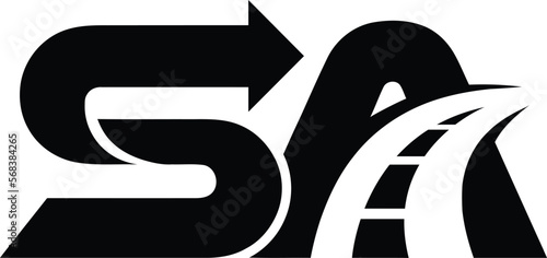 sa Logistics tracking and transport logo design