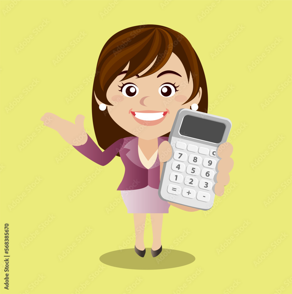 Business people or manager holding a calculator. Business people or manager holding a calculator.