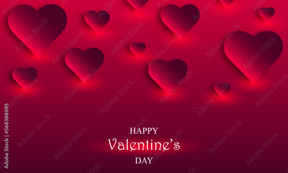 valentines background with hearts, hearts background for happy valentines day
