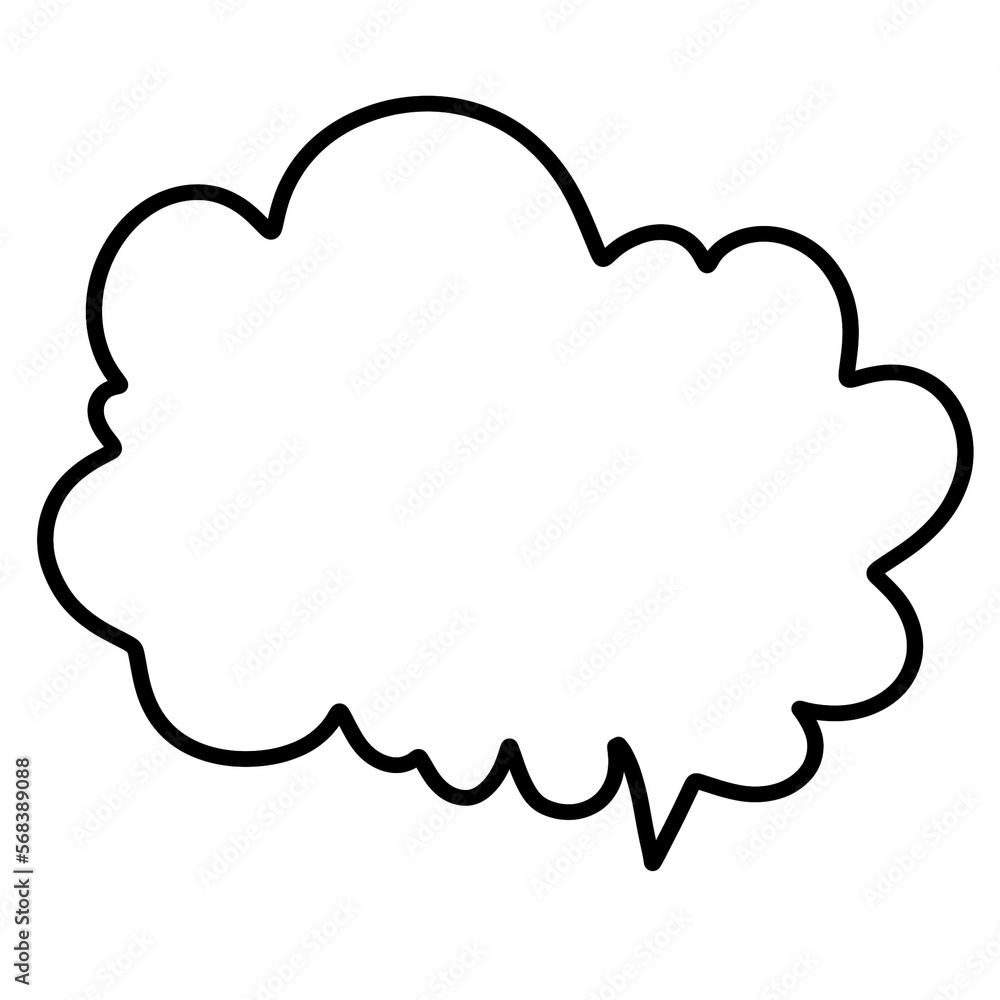 Conversation Speech Bubble Chat Doodle Hand Draw isolated