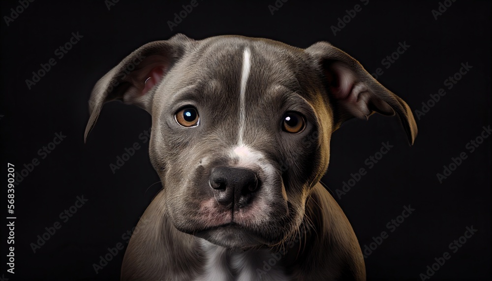 young dog, staffordshire bull terrier, generative AI