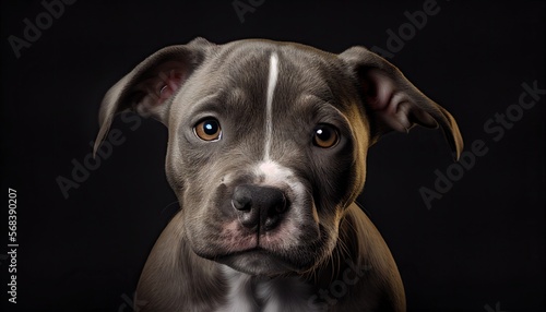 young dog, staffordshire bull terrier, generative AI © ca-art