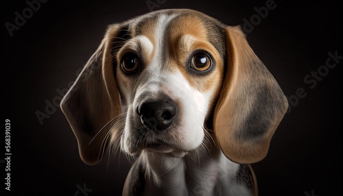 young dog, beagle, generative AI