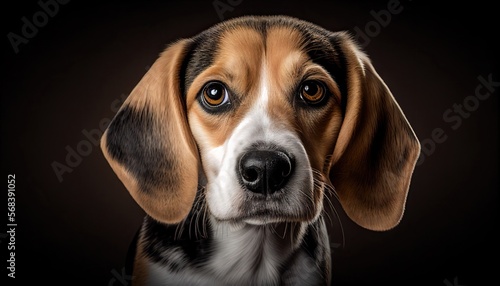young dog, beagle, generative AI