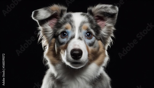 young dog, australian shepherd, generative AI