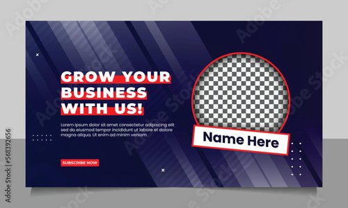 Corporate Business YouTube Thumbnail or Editable Creative Video Thumbnail for video cover template.