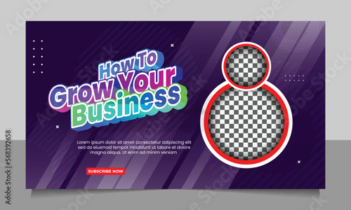 Corporate Business YouTube Thumbnail or Editable Creative Video Thumbnail for video cover template.