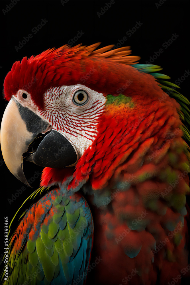 Obraz premium Radiant Parrot Charm