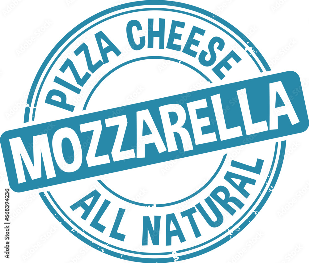 Mozzarella Cheese Rubber Stamp