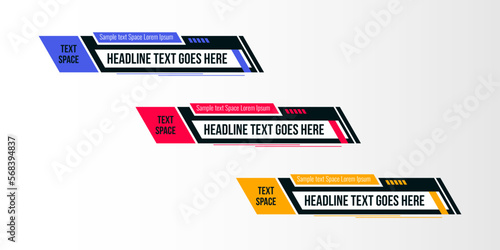Breaking news TV Screen lower third banner design
