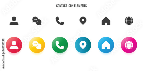 Contact icon elements