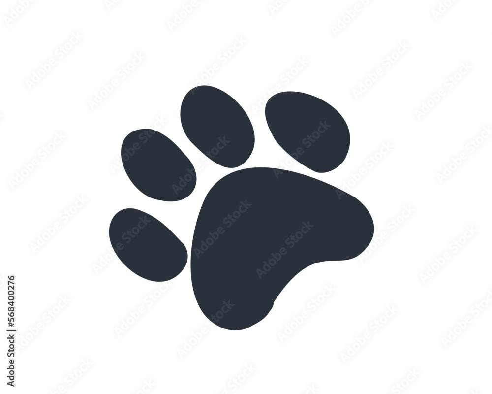Dog prints, reverse. Flat vector illustration Dog prints, reverse. Flat vector illustration