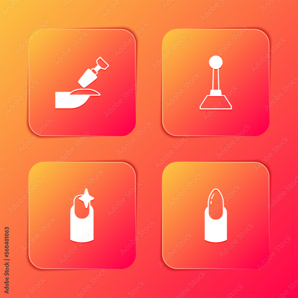 Set Milling cutter for manicure, , Nail and icon. Vector