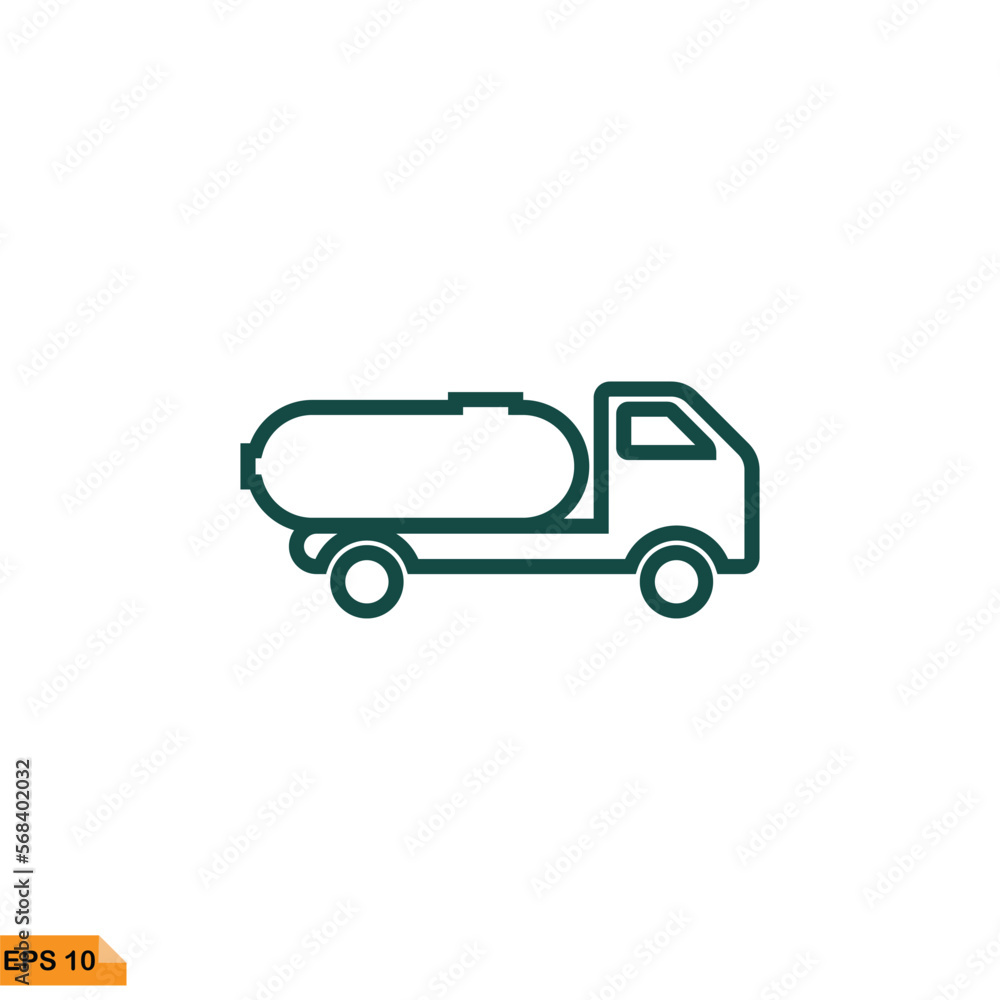 Icon vector graphic of oil truck