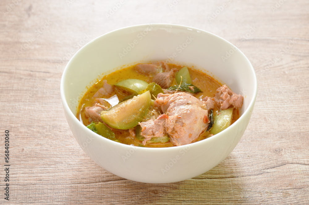 spicy boiled spicy mixed vegetable curry soup on bowl spicy boiled spicy mixed vegetable curry soup on bowl